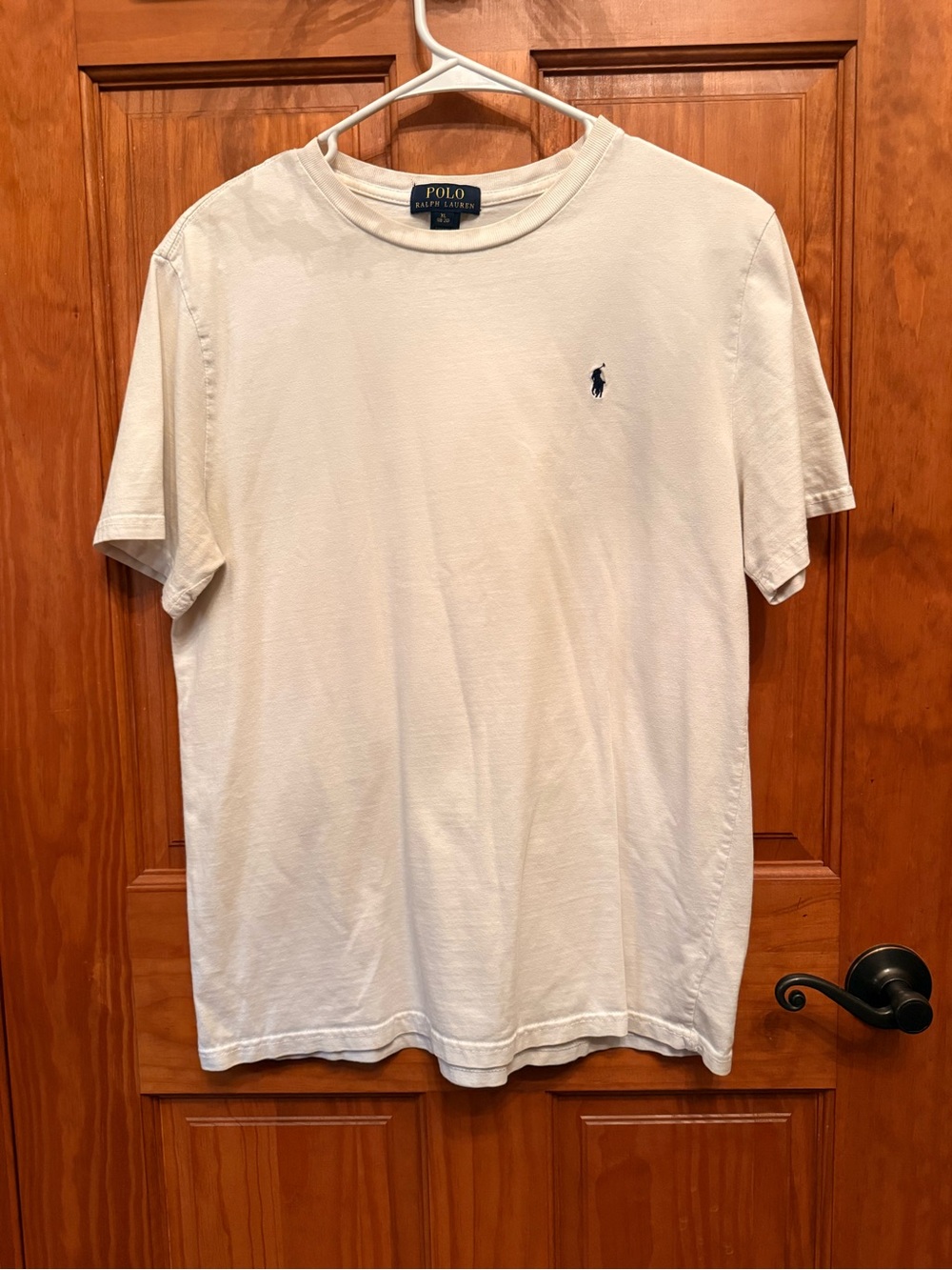 Polo by Ralph Lauren Cream Short Sleeve Crewneck Tee with Navy Pony